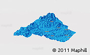 Political Panoramic Map of Shaowu, single color outside