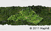Satellite Panoramic Map of Shaowu, darken