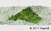 Satellite Panoramic Map of Shaowu, lighten