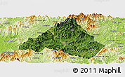 Satellite Panoramic Map of Shaowu, physical outside