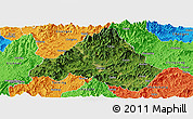 Satellite Panoramic Map of Shaowu, political outside