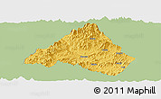 Savanna Style Panoramic Map of Shaowu, single color outside