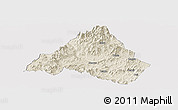 Shaded Relief Panoramic Map of Shaowu, cropped outside