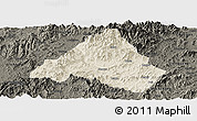Shaded Relief Panoramic Map of Shaowu, darken