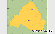 Savanna Style Simple Map of Shaowu, single color outside