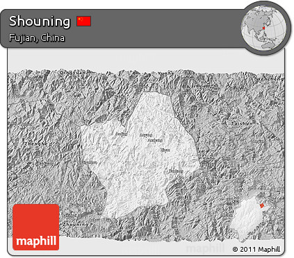 Gray 3D Map of Shouning