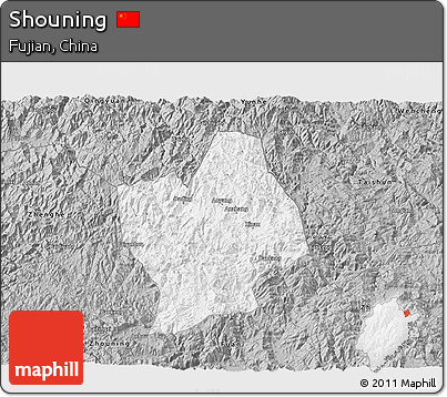Gray 3D Map of Shouning