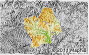 Physical 3D Map of Shouning, desaturated