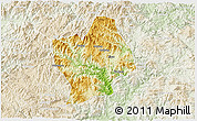 Physical 3D Map of Shouning, lighten