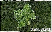 Satellite 3D Map of Shouning, darken