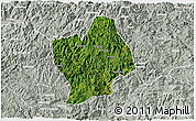 Satellite 3D Map of Shouning, lighten, semi-desaturated