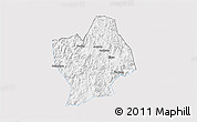 Silver Style 3D Map of Shouning, single color outside