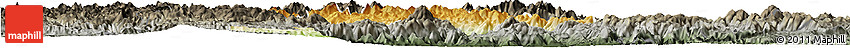 Physical Horizon Map of Shouning, darken, semi-desaturated