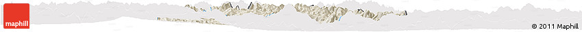 Shaded Relief Horizon Map of Shouning, single color outside