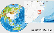 Physical Location Map of Shouning, highlighted country
