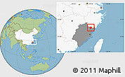 Savanna Style Location Map of Shouning, highlighted country, highlighted parent region