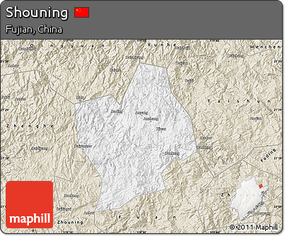 Classic Style Map of Shouning