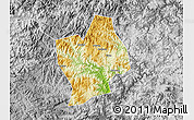 Physical Map of Shouning, desaturated