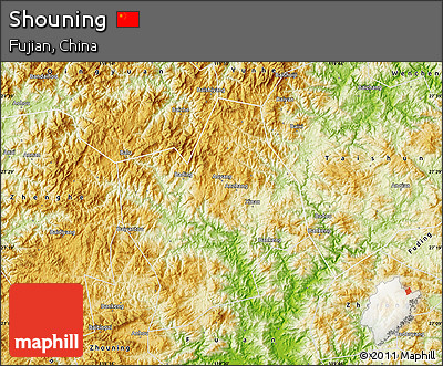 Physical Map of Shouning