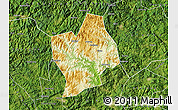 Physical Map of Shouning, satellite outside