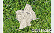 Shaded Relief Map of Shouning, satellite outside