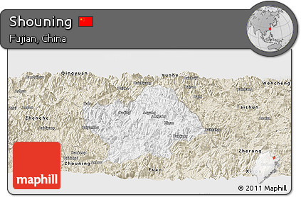 Classic Style Panoramic Map of Shouning