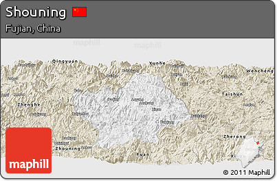 Classic Style Panoramic Map of Shouning