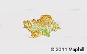 Physical Panoramic Map of Shouning, cropped outside