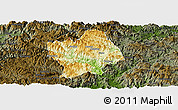 Physical Panoramic Map of Shouning, darken