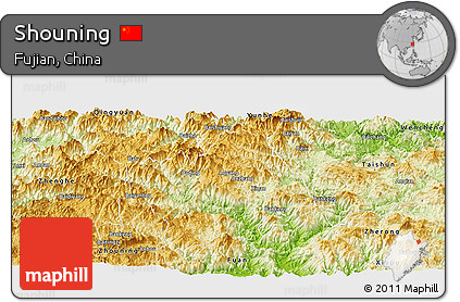 Physical Panoramic Map of Shouning