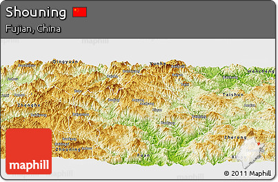 Physical Panoramic Map of Shouning