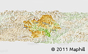 Physical Panoramic Map of Shouning, lighten