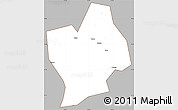 Gray Simple Map of Shouning, cropped outside