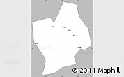 Gray Simple Map of Shouning, single color outside