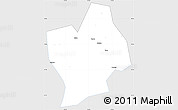 Silver Style Simple Map of Shouning, single color outside
