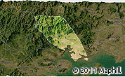 Satellite 3D Map of Tongan, darken