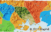 Satellite 3D Map of Tongan, political outside