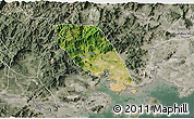 Satellite 3D Map of Tongan, semi-desaturated
