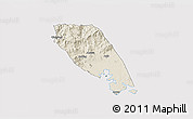 Shaded Relief 3D Map of Tongan, cropped outside