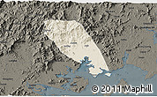 Shaded Relief 3D Map of Tongan, darken