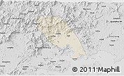 Shaded Relief 3D Map of Tongan, desaturated