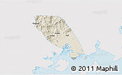 Shaded Relief 3D Map of Tongan, single color outside