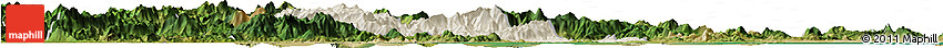 Shaded Relief Horizon Map of Tongan, satellite outside
