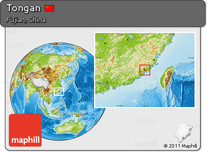 Physical Location Map of Tongan