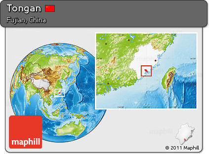 Physical Location Map of Tongan, highlighted parent region