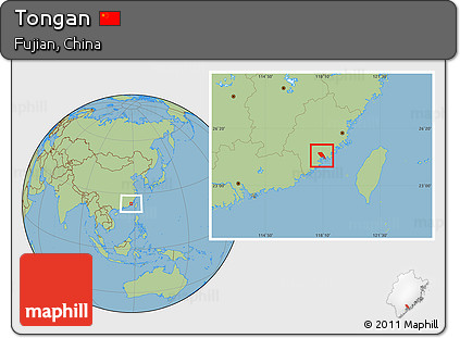 Savanna Style Location Map of Tongan