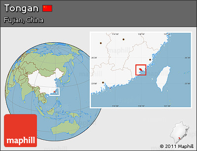 Savanna Style Location Map of Tongan, highlighted country