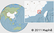 Savanna Style Location Map of Tongan, highlighted country, hill shading