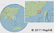 Savanna Style Location Map of Tongan, hill shading