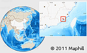 Shaded Relief Location Map of Tongan, highlighted country